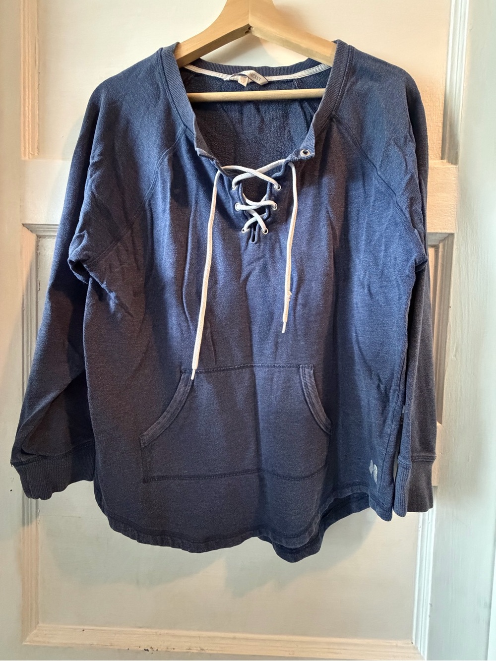 Victoria's Secret Navy Lace-Up Pullover Hoodie